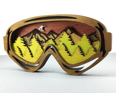 3D Ski Goggles Mountains - Rustiva