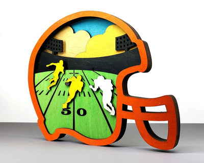 3D Football Helmet - Rustiva