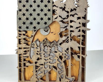 3D American Flag Bigfoot