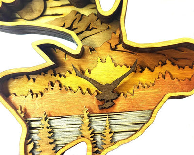3D Moose Head - Rustiva