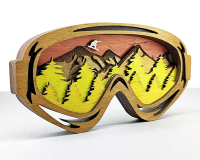 3D Ski Goggles Mountains - Rustiva