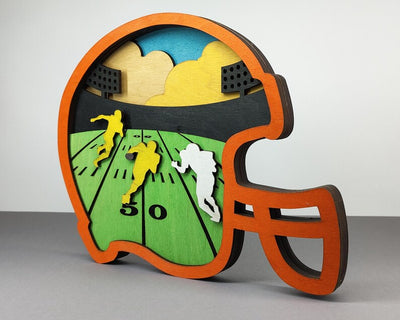 3D Football Helmet - Rustiva