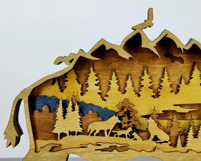 3D Bison Mountain - Rustiva