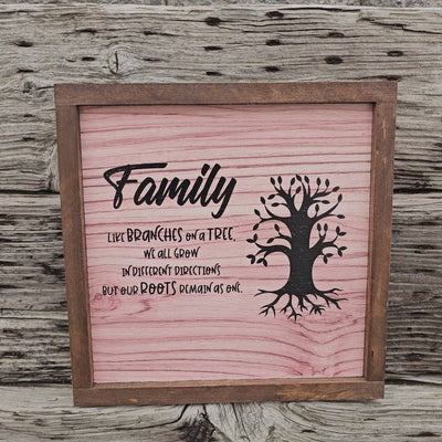 Family sign - Family is like Branches