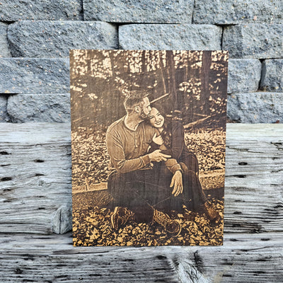 Laser Engraved Wood Photo - Semper-KIK