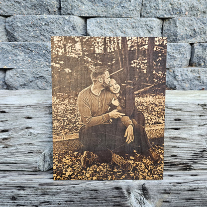 Laser Engraved Wood Photo - Semper-KIK