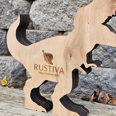 3D Tyrannosaurus Rex Sign Layered Art - Rustiva