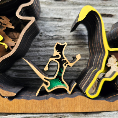 3D Lion Sign Layered Art - Rustiva