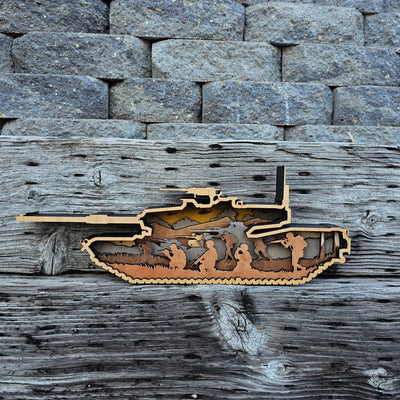 3D Tank Sign Layered Art - Rustiva