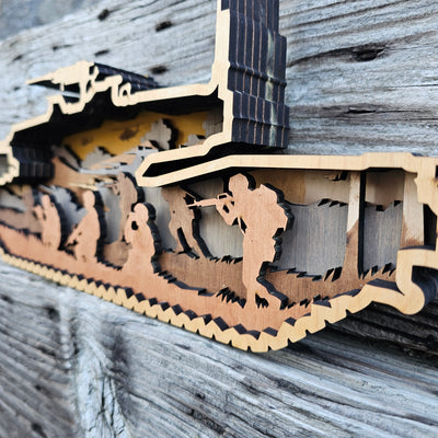 3D Tank Sign Layered Art - Rustiva