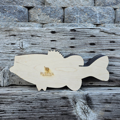 3D Bass Fishing Man with Dog Sign Layered Art - Rustiva