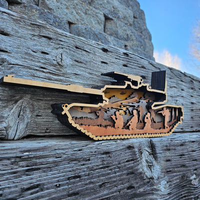 3D Tank Sign Layered Art - Rustiva