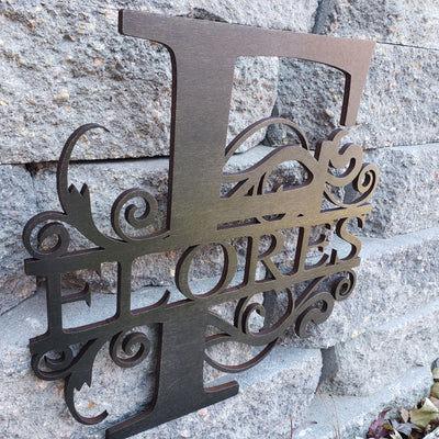 Personalized Split Letter Monogram Sign - Semper-KIK
