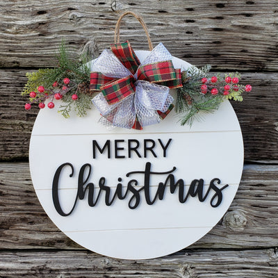 Merry Christmas Wooden  Door Hanger - Semper-KIK