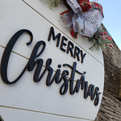 Merry Christmas Wooden  Door Hanger - Semper-KIK