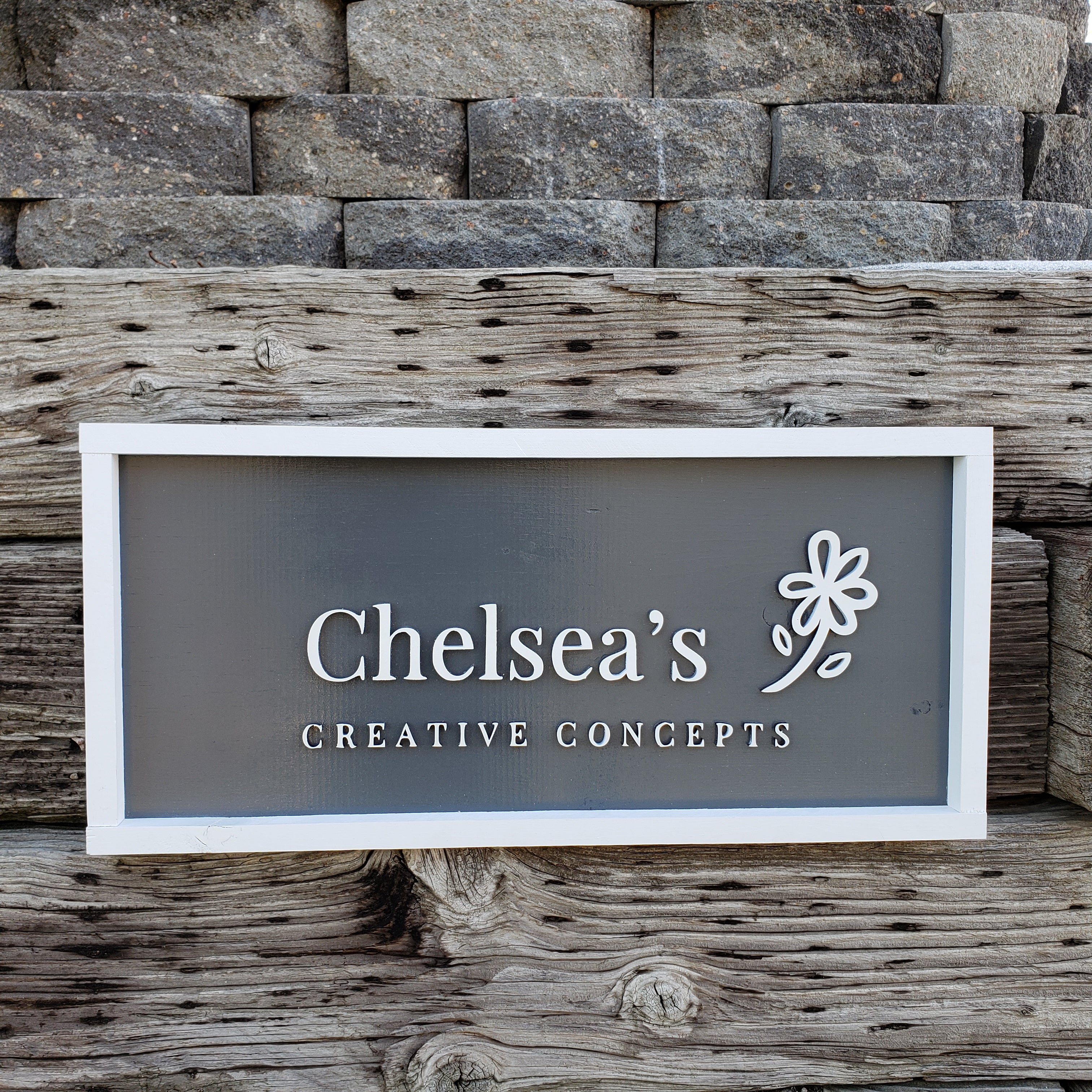 Custom Laser Cut Logo Sign with Raised 3D Design - Wood Mounted Logo Sign - Semper-KIK