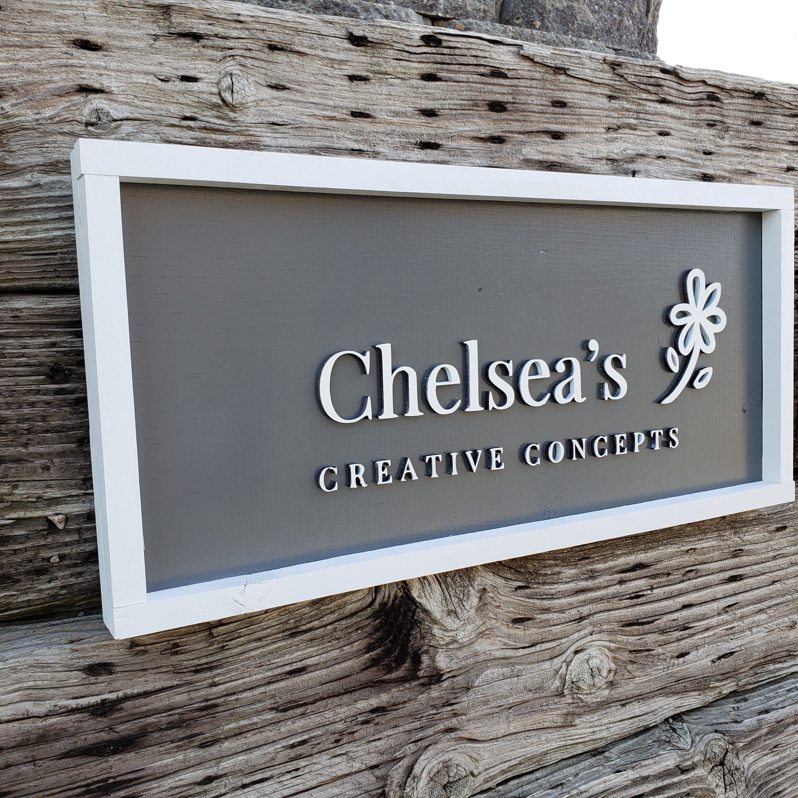 Custom Laser Cut Logo Sign with Raised 3D Design - Wood Mounted Logo Sign - Semper-KIK