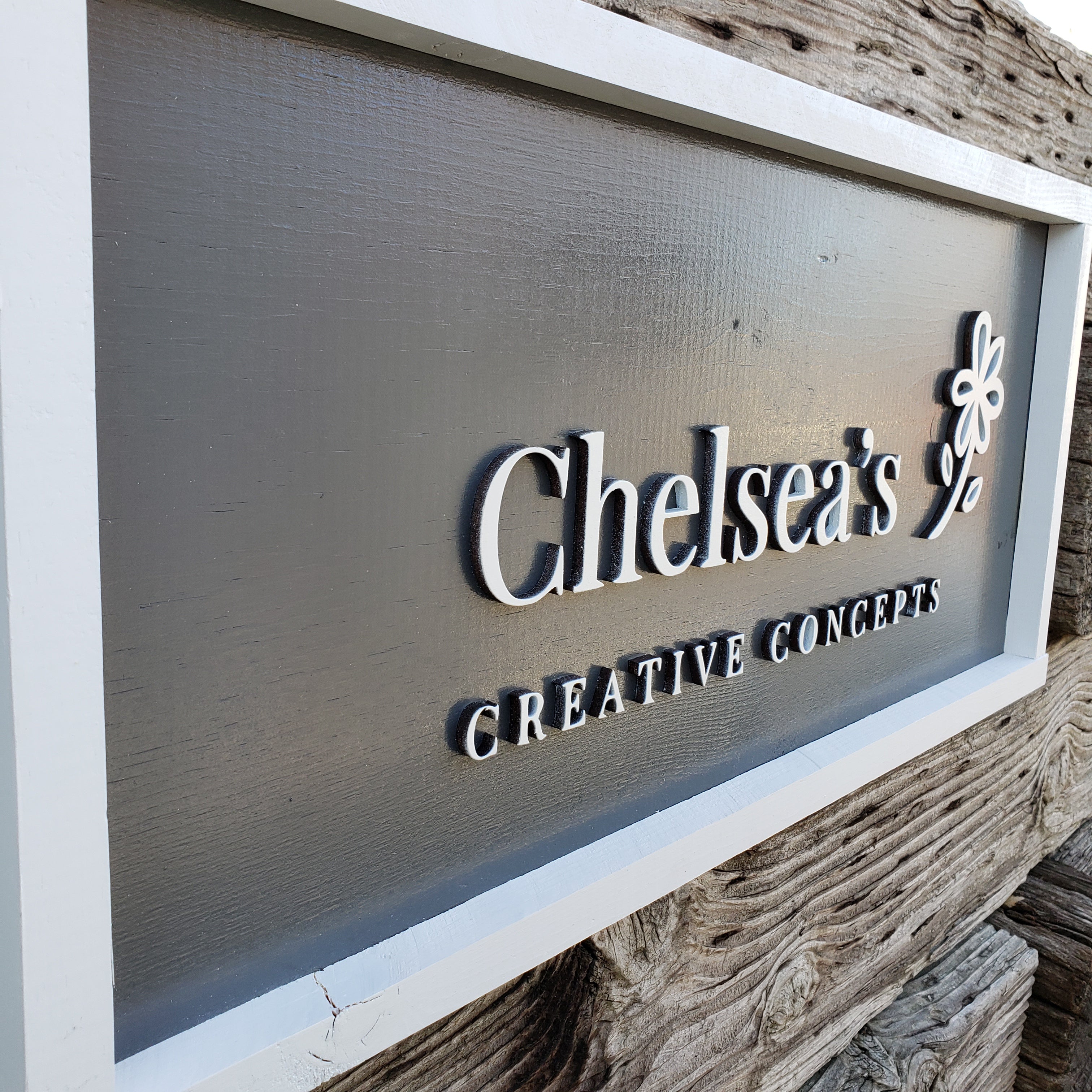 Custom Laser Cut Logo Sign with Raised 3D Design - Wood Mounted Logo Sign - Semper-KIK