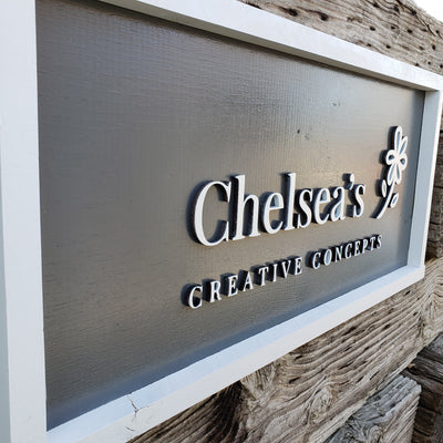 Custom Laser Cut Logo Sign with Raised 3D Design - Wood Mounted Logo Sign - Semper-KIK
