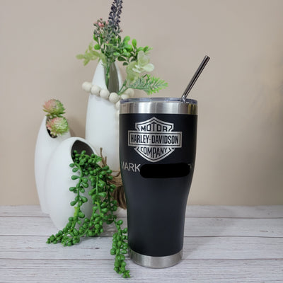 Personalized Insulated Tumbler with straw - 30oz - Semper-KIK