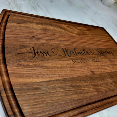 Personalized Walnut Cutting Board - 10.5"x16" - Semper-KIK
