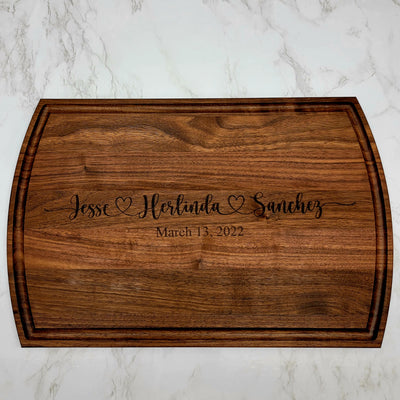 Personalized Walnut Cutting Board - 10.5"x16" - Semper-KIK