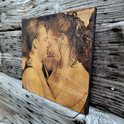 Laser Engraved Wood Photo - Semper-KIK