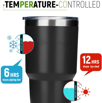 Personalized Insulated Tumbler with straw - 30oz - Semper-KIK
