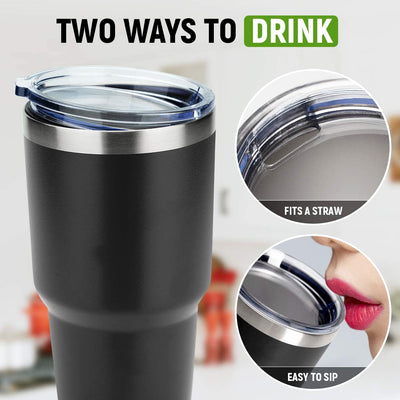 Personalized Insulated Tumbler with straw - 30oz - Semper-KIK