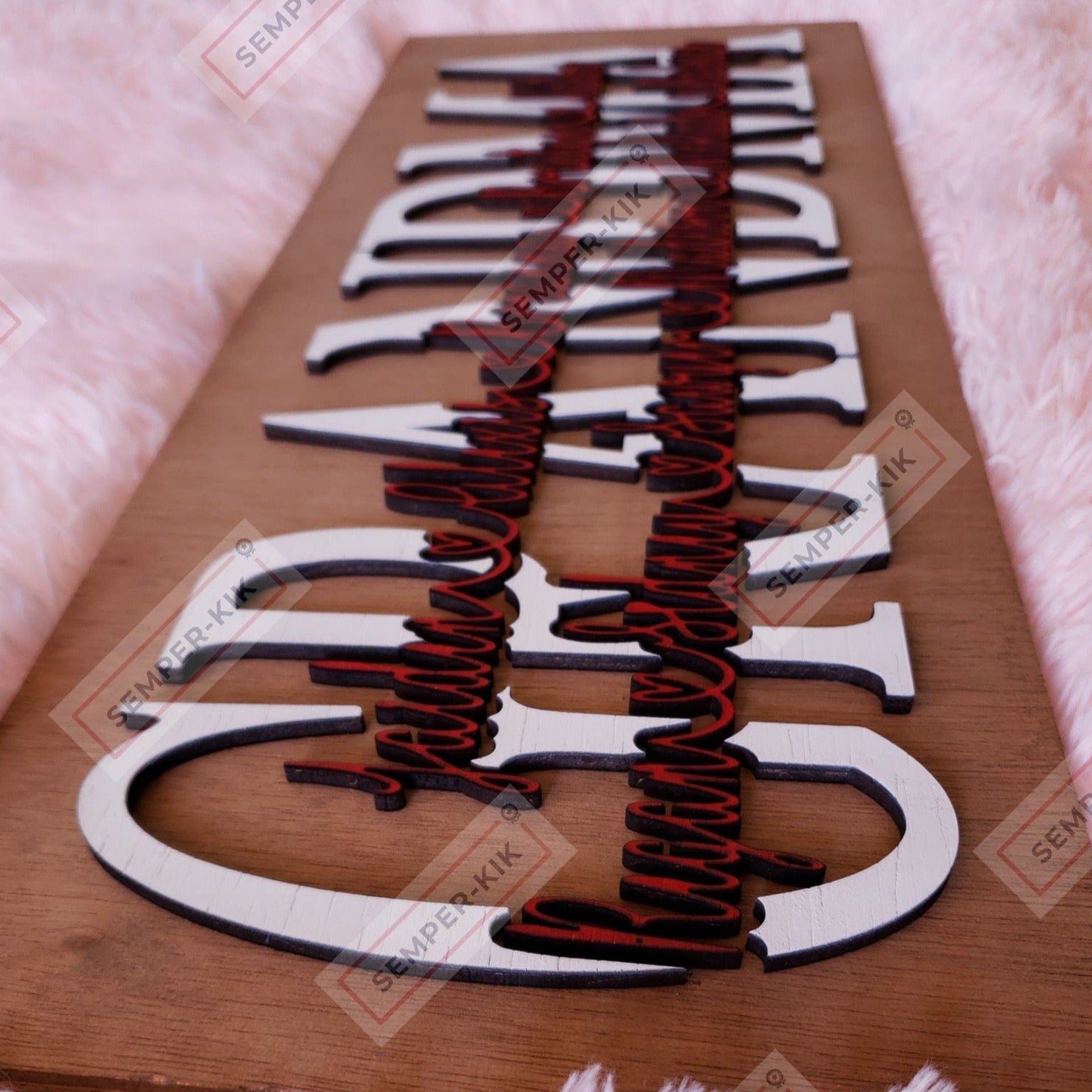Personalized 3D Family Sign |Father's day - Mother's day sign & gift| - Semper-KIK