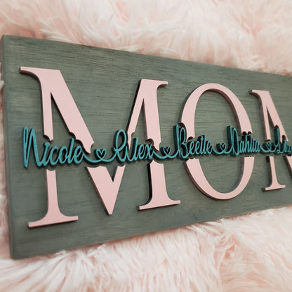 Personalized 3D Family Sign |Father's day - Mother's day sign & gift| - Semper-KIK