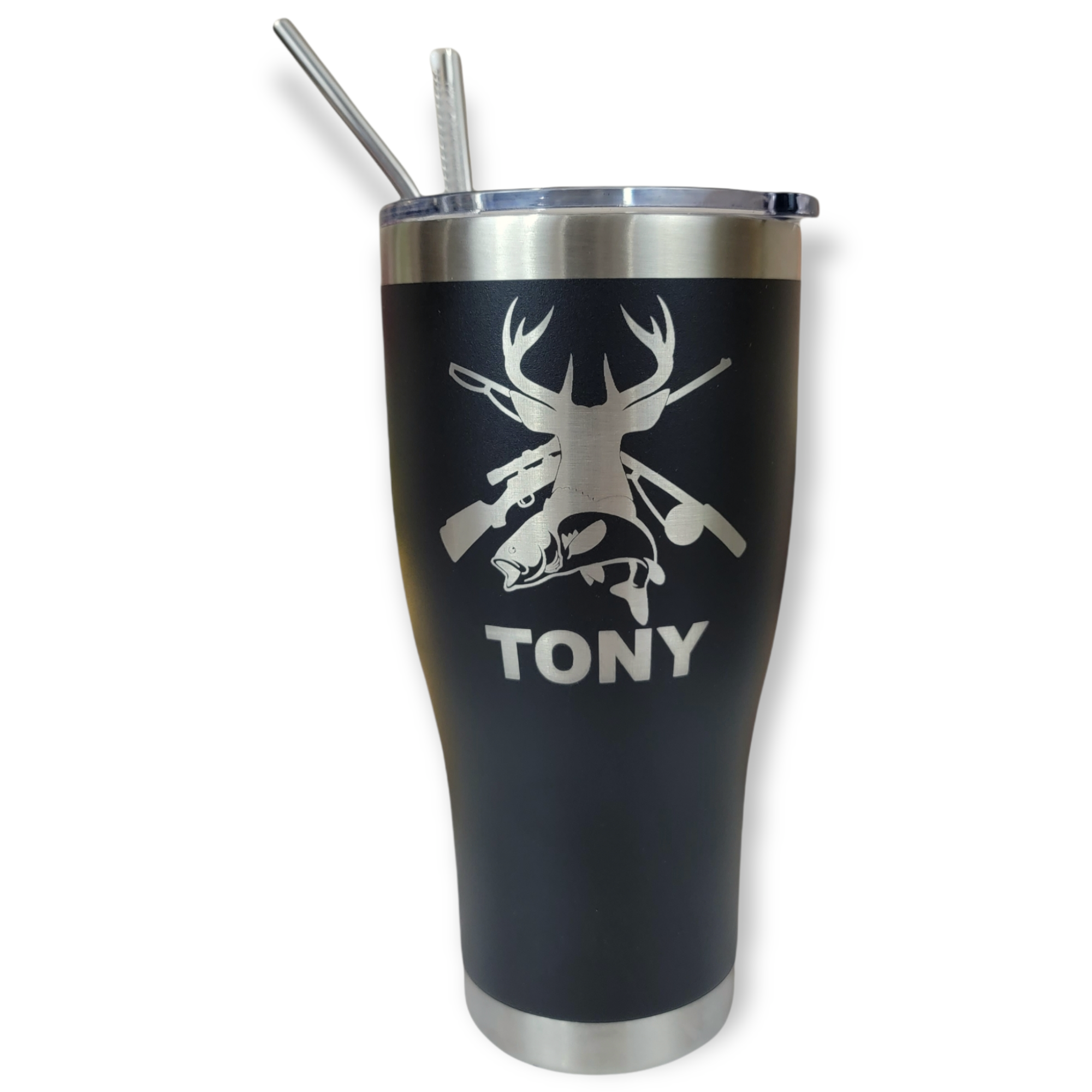 Personalized Insulated Tumbler with straw - 30oz - Semper-KIK