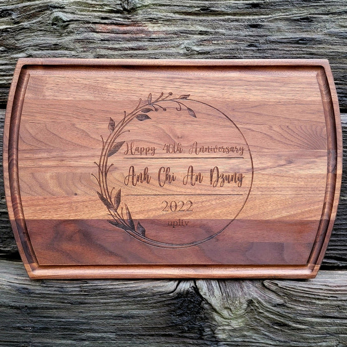 Personalized Walnut Cutting Board - 10.5"x16" - Semper-KIK