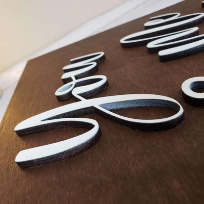 You and Me wooden name sign / personalized 3D wood sign - Semper-KIK