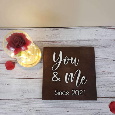 You and Me wooden name sign / personalized 3D wood sign - Semper-KIK